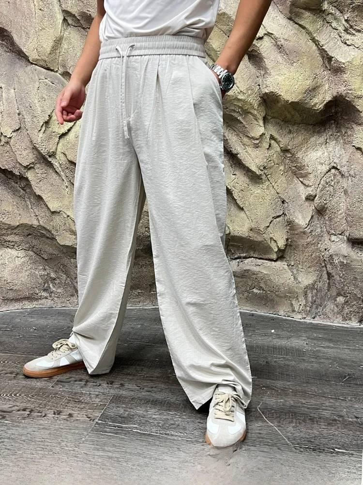 Men's Casual Pants Straight Leg Elastic Waist Loose Drape Breathable Commute Old Money Style Cotton Blend Youth Fashion
Men's Casual Pants Straight Leg Elastic Waist Loose Drape Breathable Commute Old Money Style Cotton Blend Youth Fashion