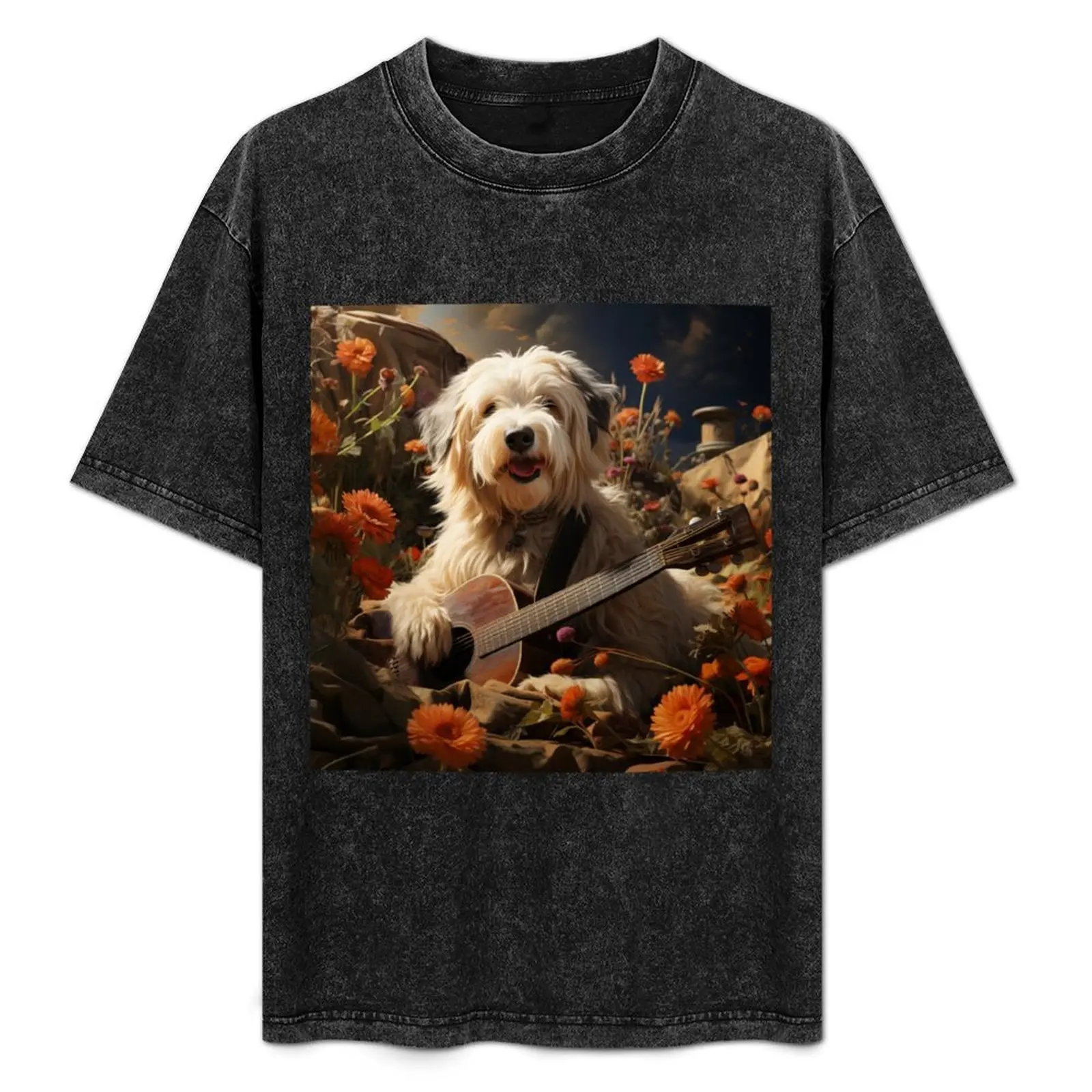 Old English Sheepdog playing guitar T-Shirt Plus Size Outdoor Casual Top
Old English Sheepdog playing guitar T-Shirt Plus Size Outdoor Casual Top