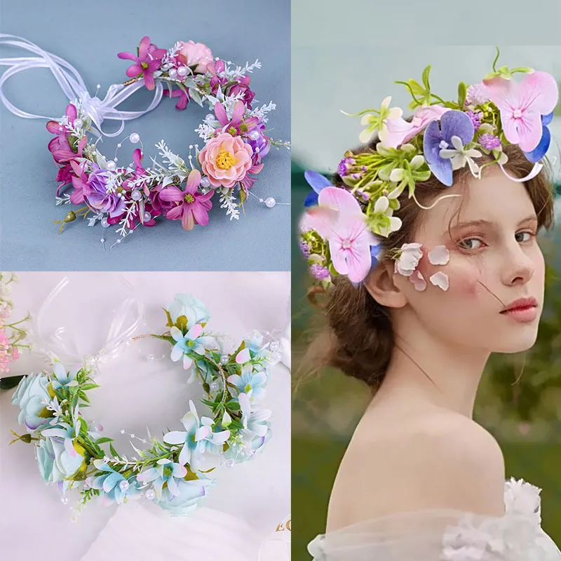 1Pc Bridal Flower Crown Boho Floral Headband With Daisies For Women, Bride, Wedding Party, Photography Handmade Wreath Hairpiece
1Pc Bridal Flower Crown Boho Floral Headband With Daisies For Women, Bride, Wedding Party, Photography Handmade Wreath Hairpiece