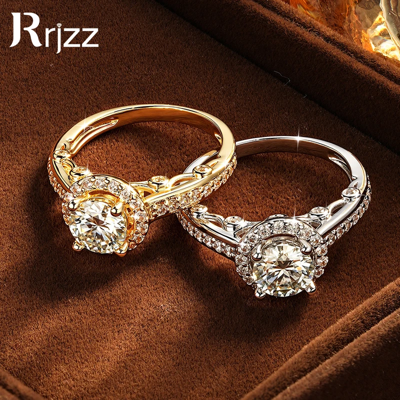 Rrjzz 6.5mm 1CT Round Cut Moissanite Diamond Engagement Ring for Women Promise Bride Wedding Halo Band Ring GRA Jewelry Gifts
Rrjzz 6.5mm 1CT Round Cut Moissanite Diamond Engagement Ring for Women Promise Bride Wedding Halo Band Ring GRA Jewelry Gifts