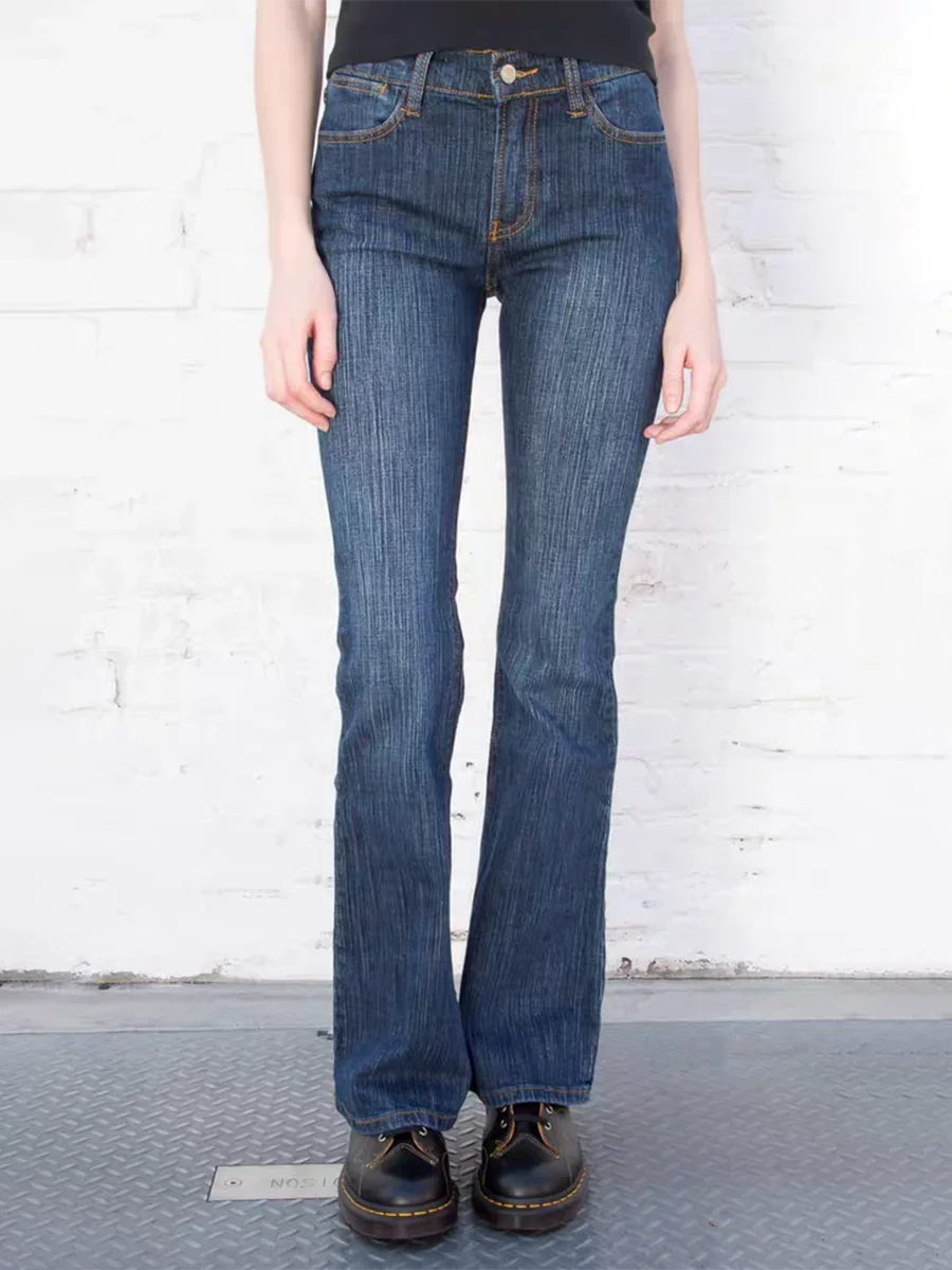 Retro Blue Low Rise Jeans Women Spring Slim Flare Denim Pants American Vintage Y2k Casual Streetwear Cotton Trousers Chic
Retro Blue Low Rise Jeans Women Spring Slim Flare Denim Pants American Vintage Y2k Casual Streetwear Cotton Trousers Chic