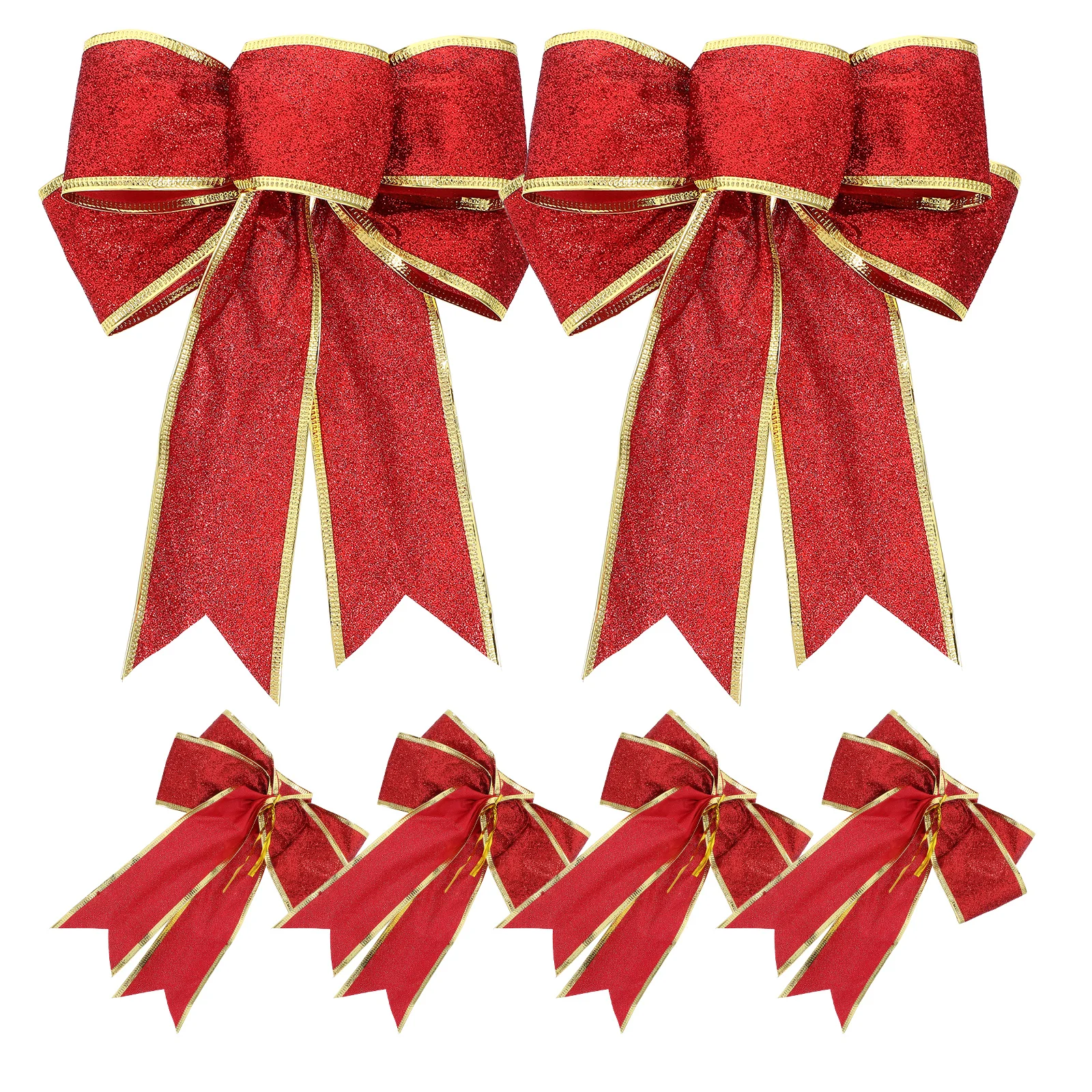 6pcs Gold-edged Bow Glitter Powder Polyester Bowknot Ornaments Christmas Tree Decor Birthday Party Wedding Events
6pcs Gold-edged Bow Glitter Powder Polyester Bowknot Ornaments Christmas Tree Decor Birthday Party Wedding Events