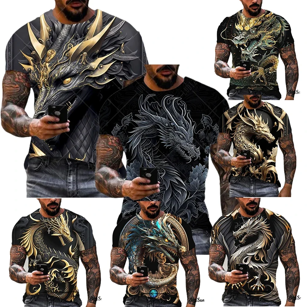 Dragon Pattern Men's T-shirt Fashion 3d Printed T Shirt Animal Short-sleeved Oversized Streetwear Tees Summer Casual Men's Tops
Dragon Pattern Men's T-shirt Fashion 3d Printed T Shirt Animal Short-sleeved Oversized Streetwear Tees Summer Casual Men's Tops
