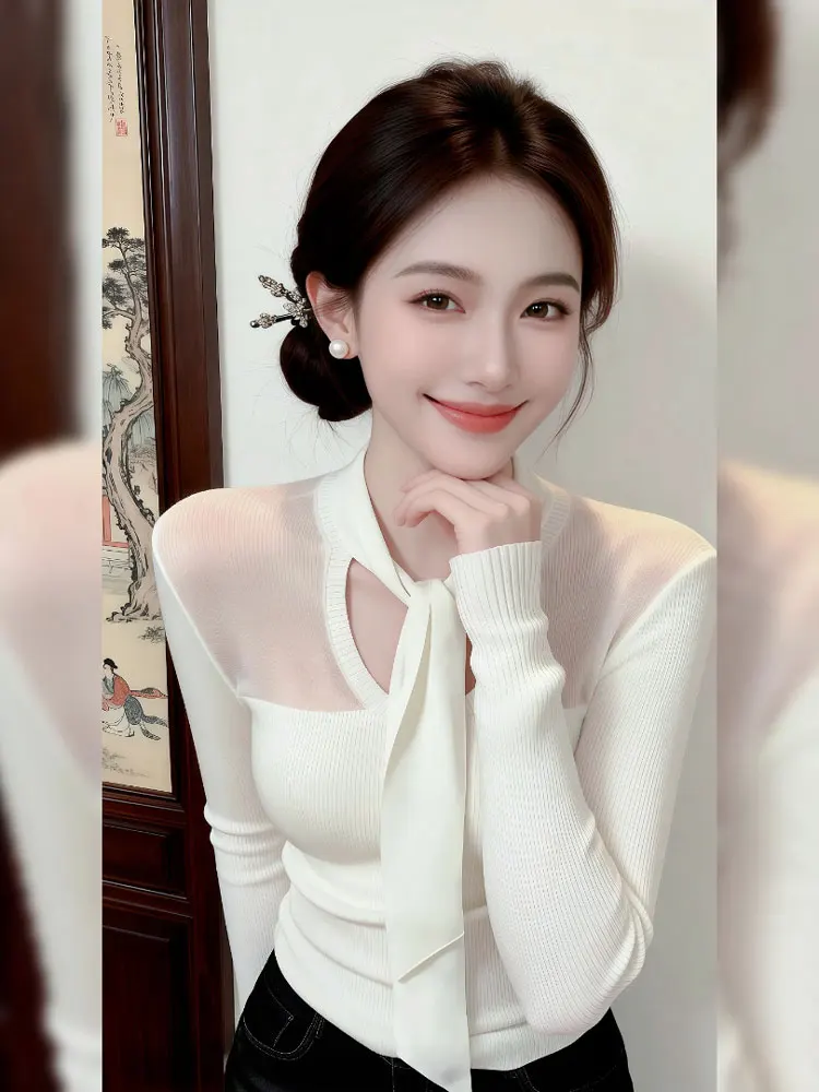 Элегантный трикотажный топ Ele High-End Feel Svel для женщин, осенне-зимний, чисто белый, для ношения под одеждой, в корейском стиле...
Элегантный трикотажный топ Ele High-End Feel Svel для женщин, осенне-зимний, чисто белый, для ношения под одеждой, в корейском стиле...