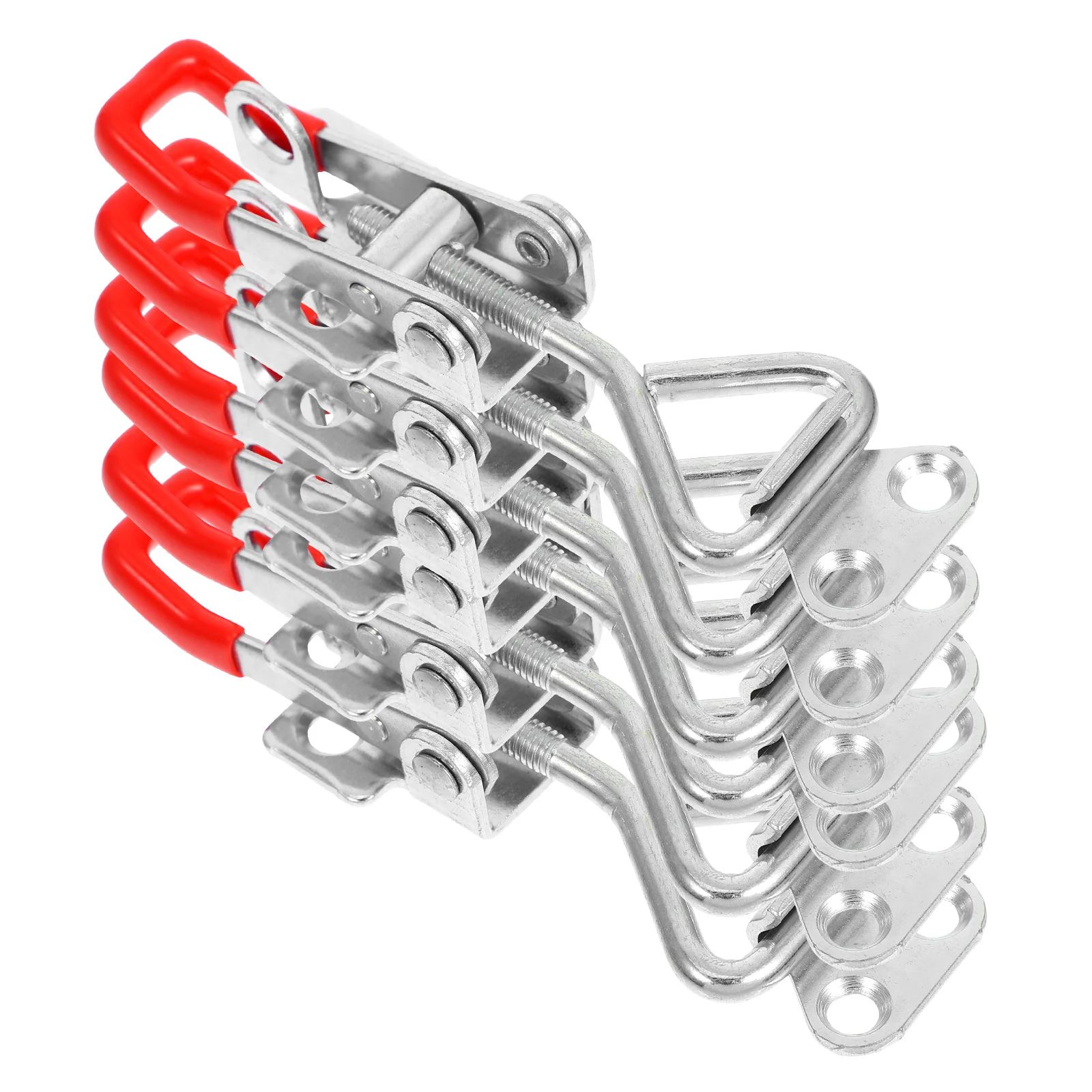 6Pcs Adjustable Toggle Latch Clamp Quick Release Heavy Duty Hand Tool for Door Trunk Wooden Box Cabinet Smoker Lid
6Pcs Adjustable Toggle Latch Clamp Quick Release Heavy Duty Hand Tool for Door Trunk Wooden Box Cabinet Smoker Lid