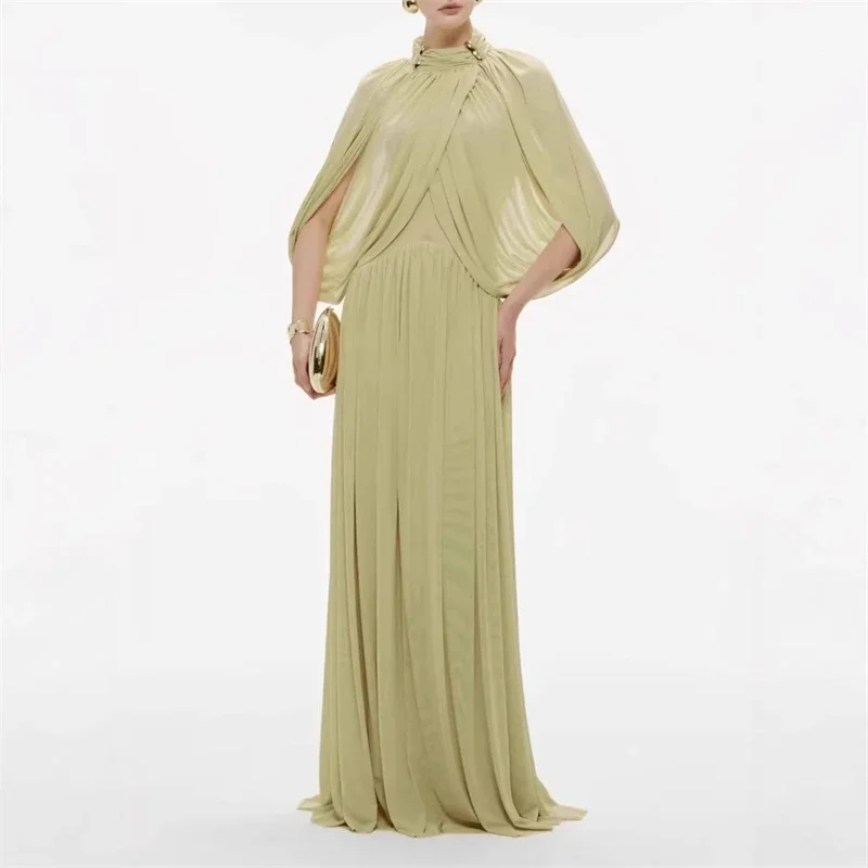 2026 New Women's Elegant High Neck Cross Flutter Sleeve Slim Fit Evening Gown Dress Cocktail Party Wedding Guest Dress
2026 New Women's Elegant High Neck Cross Flutter Sleeve Slim Fit Evening Gown Dress Cocktail Party Wedding Guest Dress