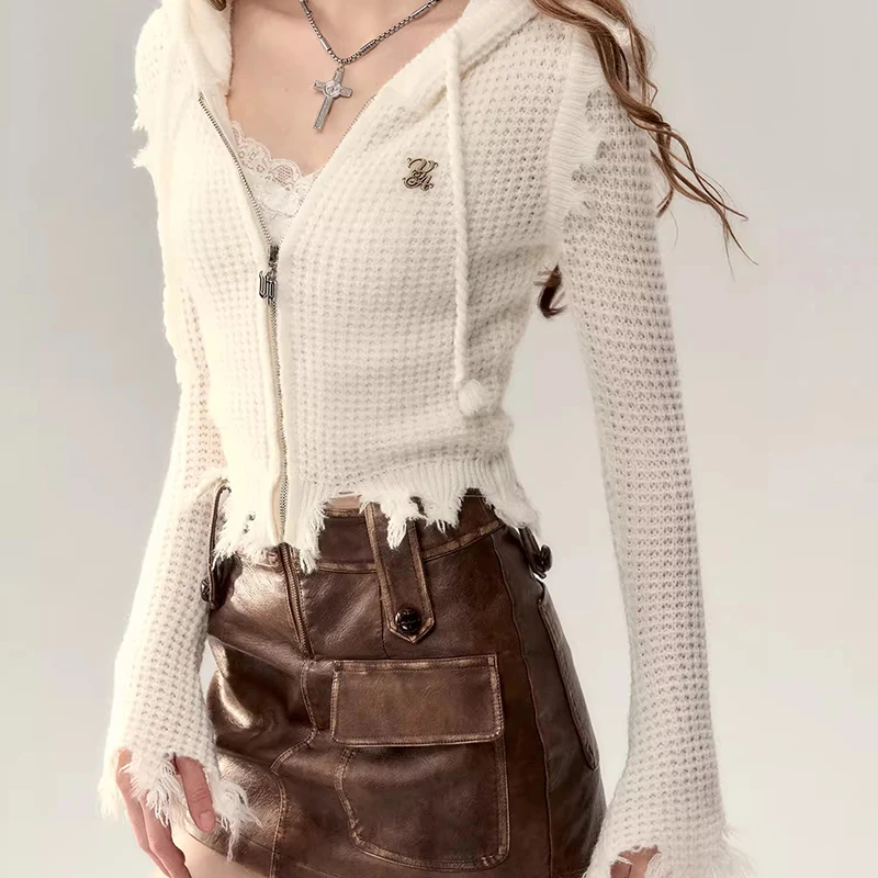 American Vintage Women Sweater Cardigan Casual All Match Slim Broken Edge Knitted Outwear Female Spring New Hooded Coat Top
American Vintage Women Sweater Cardigan Casual All Match Slim Broken Edge Knitted Outwear Female Spring New Hooded Coat Top