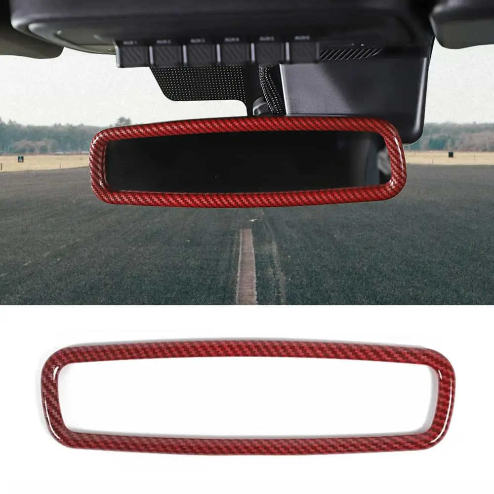 Red Carbon Fiber Interior Rearview Mirror Frame Trim Cover For Vehicles 2015–2025
Red Carbon Fiber Interior Rearview Mirror Frame Trim Cover For Vehicles 2015–2025