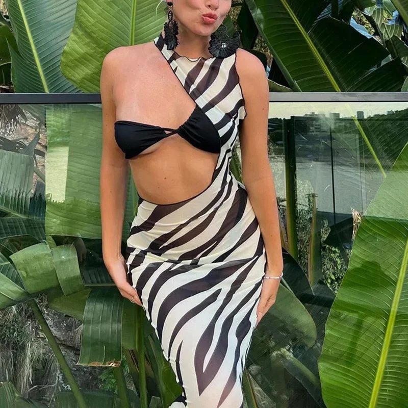Print Long Beach Dress Cover-Ups Sexy Transparent Mesh Maxi Dress Striped Cut Out Bodycon Vacation Summer Dress Women 2025
Print Long Beach Dress Cover-Ups Sexy Transparent Mesh Maxi Dress Striped Cut Out Bodycon Vacation Summer Dress Women 2025
