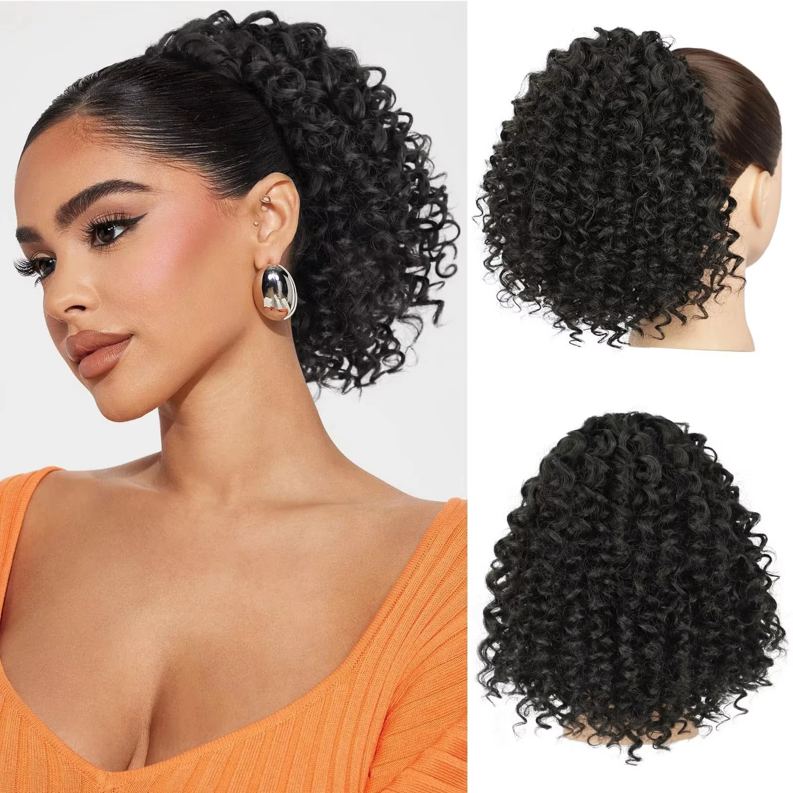 Short Curly Ponytail Hair Extension 10 Inch Jerry Curly Drawstring Ponytail Clip In Hairpiece for Women Synthetic Curly Ponytail
Short Curly Ponytail Hair Extension 10 Inch Jerry Curly Drawstring Ponytail Clip In Hairpiece for Women Synthetic Curly Ponytail