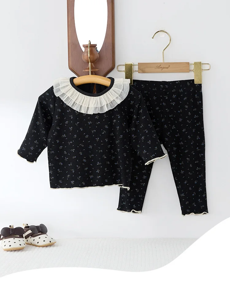 2025 New Spring Baby Pajamas Set Toddler Cute Floral Night-Clothes Girls Lace Collar Home Wear 1-3 Years Old Girls
2025 New Spring Baby Pajamas Set Toddler Cute Floral Night-Clothes Girls Lace Collar Home Wear 1-3 Years Old Girls