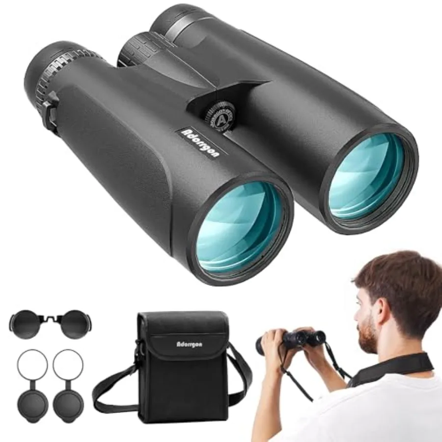 Bird watching, hiking, stargazing - BAK4 prism binoculars, black, high-powered 12x54 HD with clear low-light vision and waterpr
Bird watching, hiking, stargazing - BAK4 prism binoculars, black, high-powered 12x54 HD with clear low-light vision and waterpr