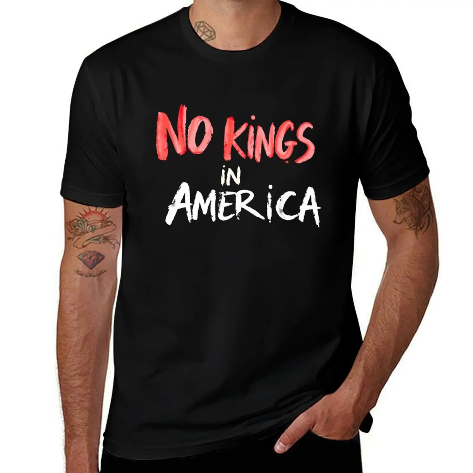 No Kings In America T-Shirt Funny t-shirt custom t shirt man clothes cotton graphic tees Men's t shirts
No Kings In America T-Shirt Funny t-shirt custom t shirt man clothes cotton graphic tees Men's t shirts