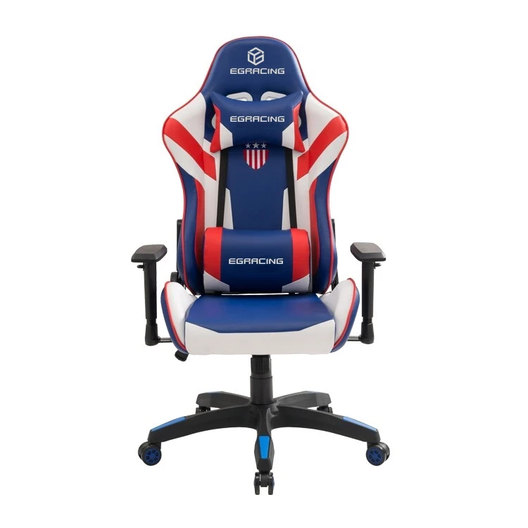 High Quality Computer Gamer Leather Racing Chair Swivel Ergonomic Cooling Convertible Gaming Chair Blue And Red
High Quality Computer Gamer Leather Racing Chair Swivel Ergonomic Cooling Convertible Gaming Chair Blue And Red