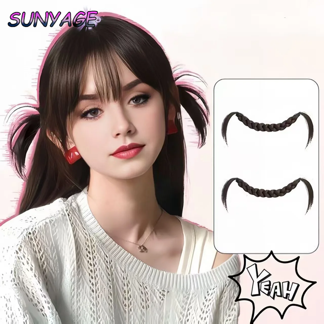 SUNYAGE Wig Braided Female Cute Dumb Hair Hanging Ear Rabbit Braided Hair Wig Headpiece Fluffy One Piece Comb Synthetic Wig
SUNYAGE Wig Braided Female Cute Dumb Hair Hanging Ear Rabbit Braided Hair Wig Headpiece Fluffy One Piece Comb Synthetic Wig