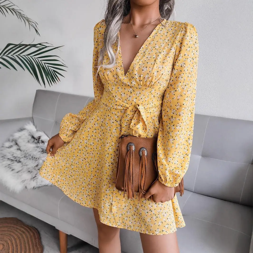 Sexy V-Ne Long Sve Floral Print Chiffon Dr Spring Summer 2024 Independent Station Cross-Border Wi Ele Women's Wear
Sexy V-Ne Long Sve Floral Print Chiffon Dr Spring Summer 2024 Independent Station Cross-Border Wi Ele Women's Wear