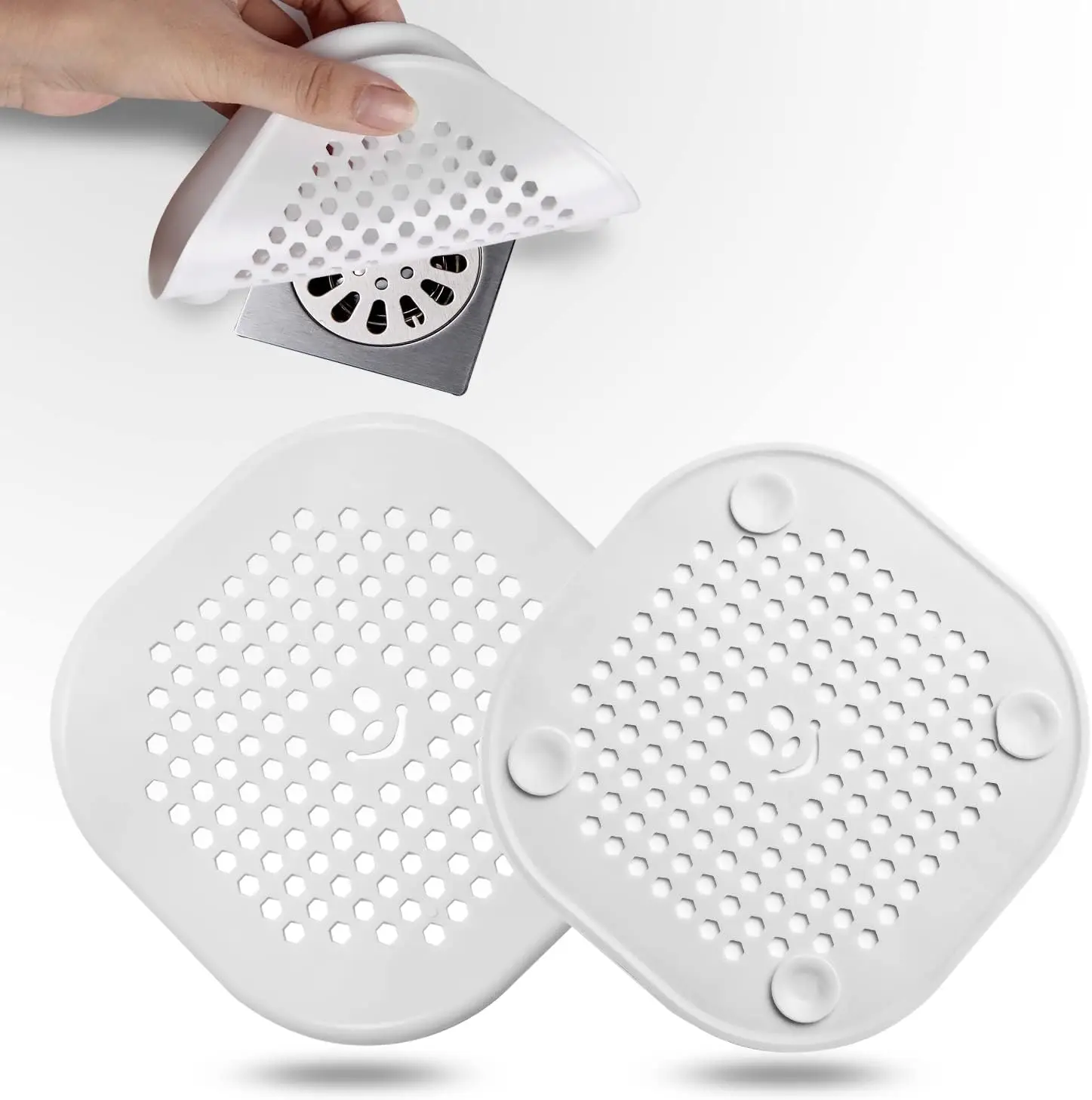 2 Pack Drain Hair Catcher Silicone Drain Cover Sink Drain Strainer Hair Stopper for Shower Kitchen Bathroom Tub Pure White
2 Pack Drain Hair Catcher Silicone Drain Cover Sink Drain Strainer Hair Stopper for Shower Kitchen Bathroom Tub Pure White