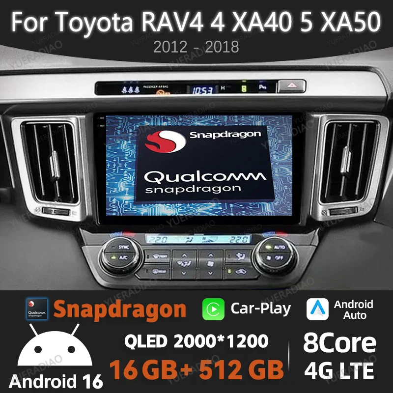Android 16 Car Radio For Toyota Rav4 4 Xa40 5 Xa50 2012 - 2018 Qualcomm SWC Touch Screen 4G WIFI Multimedia Video Player DVD FM
Android 16 Car Radio For Toyota Rav4 4 Xa40 5 Xa50 2012 - 2018 Qualcomm SWC Touch Screen 4G WIFI Multimedia Video Player DVD FM