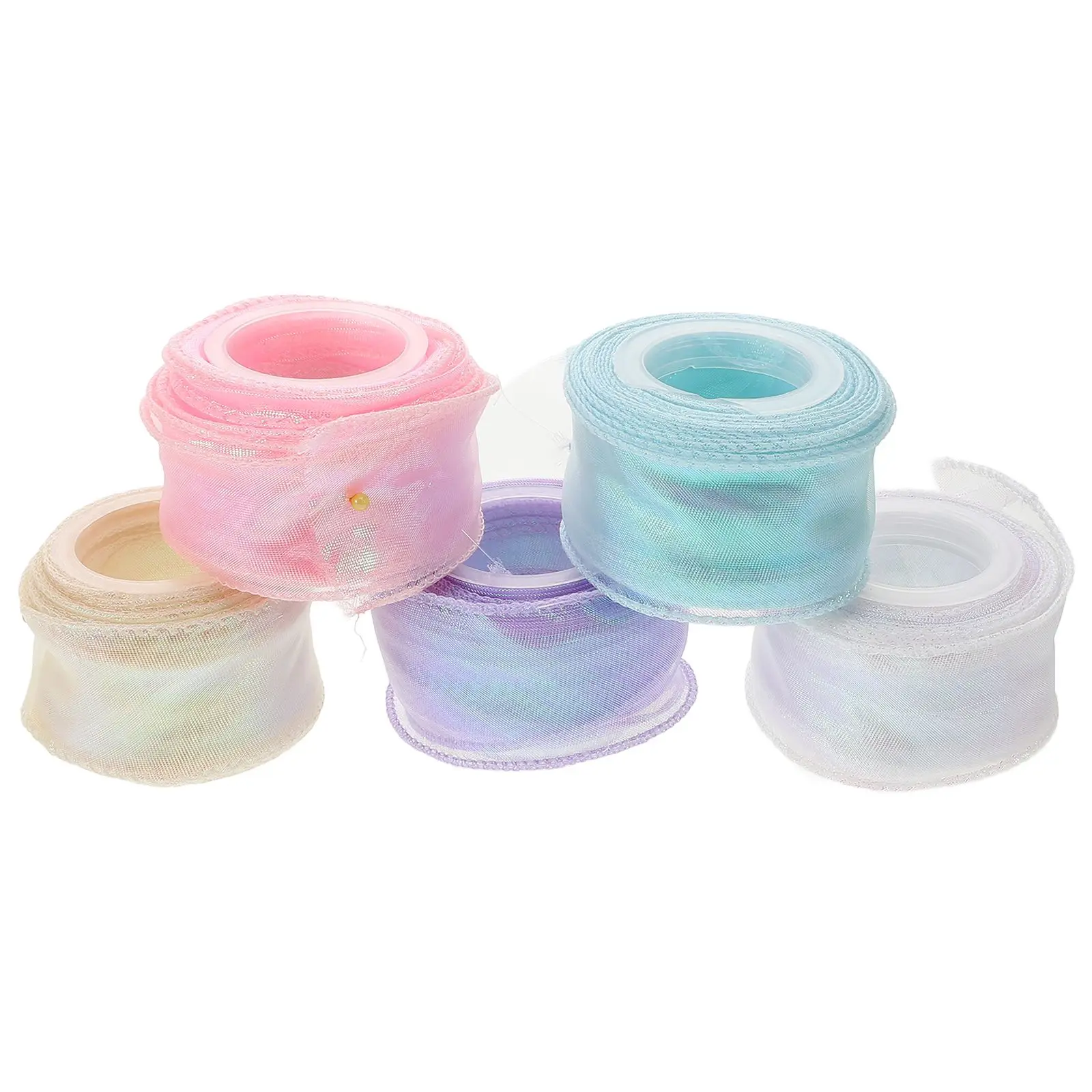 5 Rolls Gradient Ribbons Decorative Gift Wrapping Packaging Decorative Holographic Wired Ribbon Pack Ribbon DIY Crafts
5 Rolls Gradient Ribbons Decorative Gift Wrapping Packaging Decorative Holographic Wired Ribbon Pack Ribbon DIY Crafts