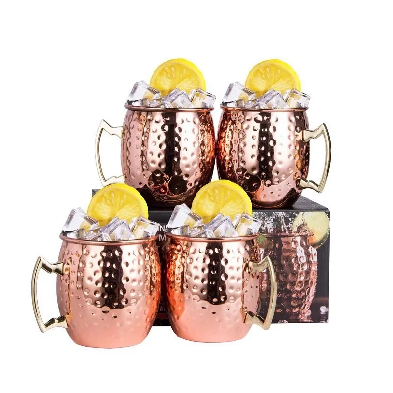 4pcs Mug With Color Box Hammered Copper Plated Moscow Mule Mug Beer Cup Coffee Cup Mug Copper Plated Barware
4pcs Mug With Color Box Hammered Copper Plated Moscow Mule Mug Beer Cup Coffee Cup Mug Copper Plated Barware