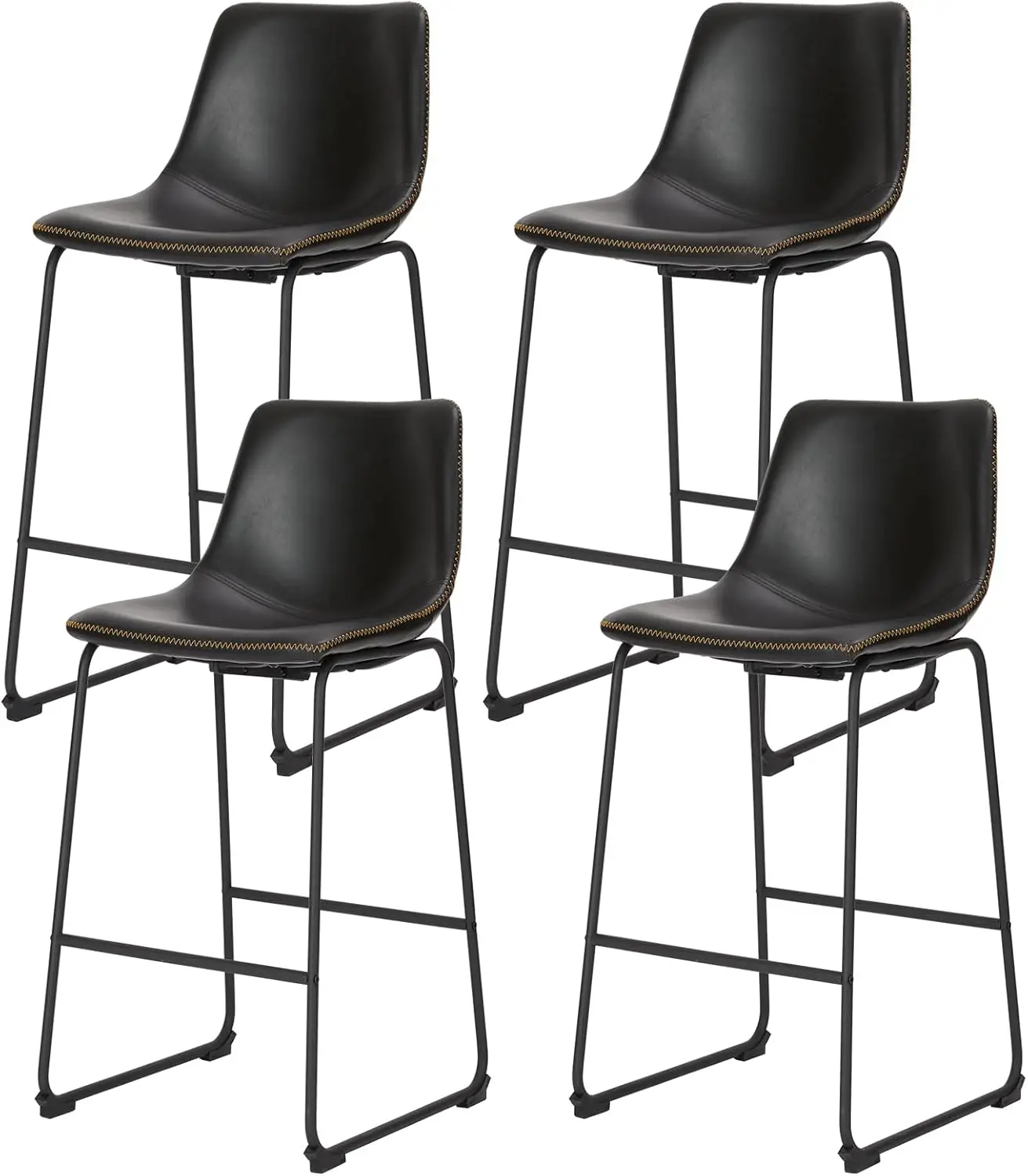 Sweetcrispy Counter Height Bar Stools Set of 4 Modern Counter Island Stool Faux Leather with Back 30 Inch Seat Height Black
Sweetcrispy Counter Height Bar Stools Set of 4 Modern Counter Island Stool Faux Leather with Back 30 Inch Seat Height Black