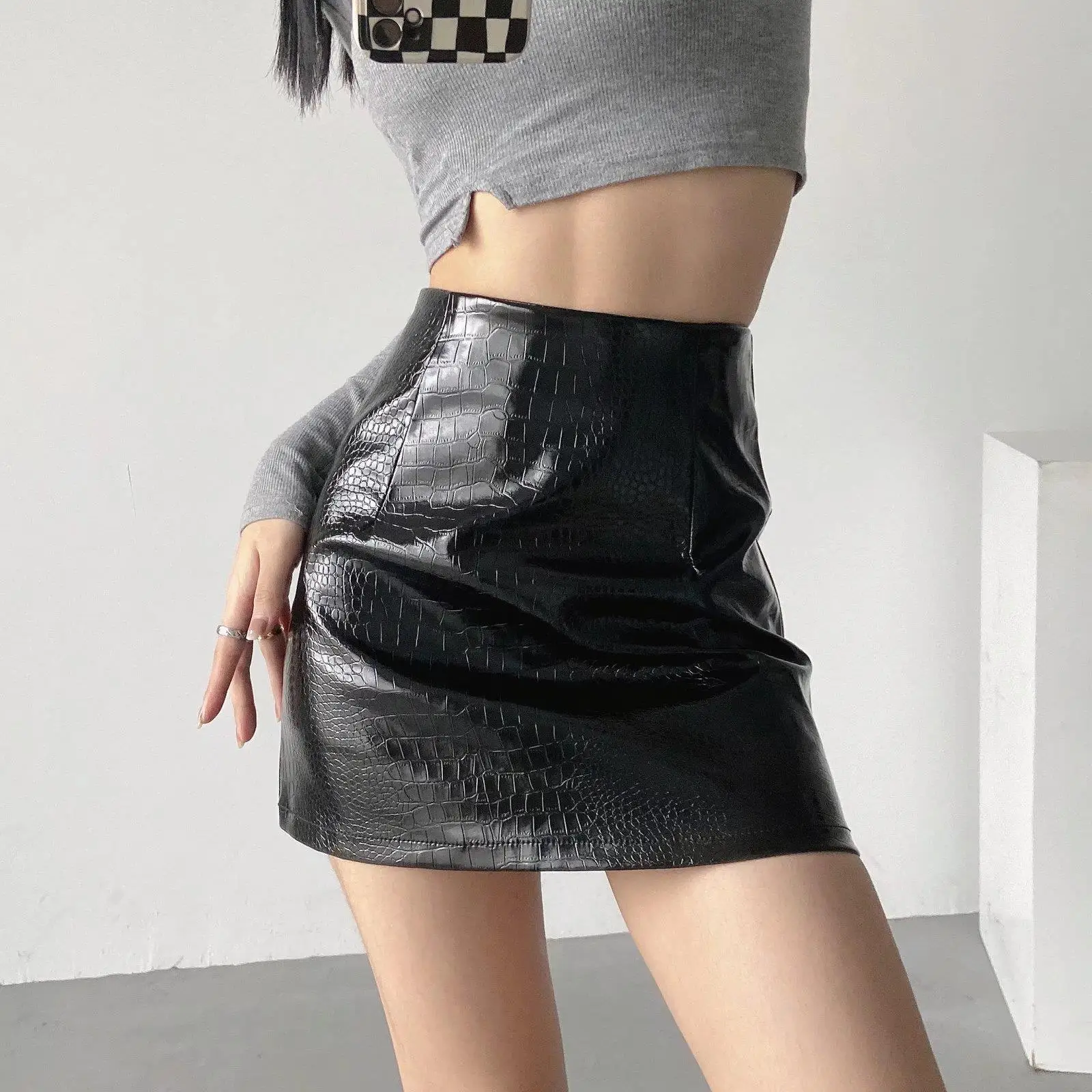 High Waist Snake Print A-Line Skirt Faionable Anti-Light Walking Slimming Leg Lengthening f-length Biker ort Skirt
High Waist Snake Print A-Line Skirt Faionable Anti-Light Walking Slimming Leg Lengthening f-length Biker ort Skirt