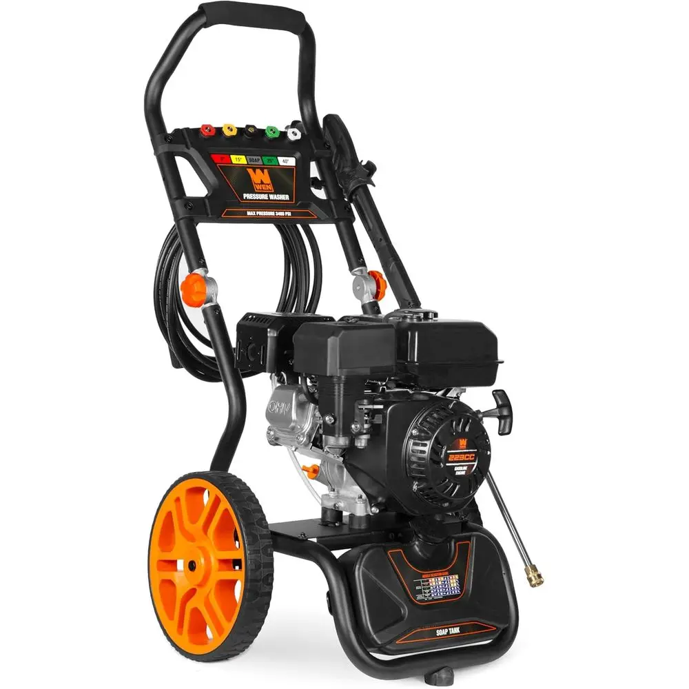 3400 PSI Gas Prure Washer with 223cc Engine, 2.7 GPM low Rate and Onboard Soap Tank (PW224G)
3400 PSI Gas Prure Washer with 223cc Engine, 2.7 GPM low Rate and Onboard Soap Tank (PW224G)