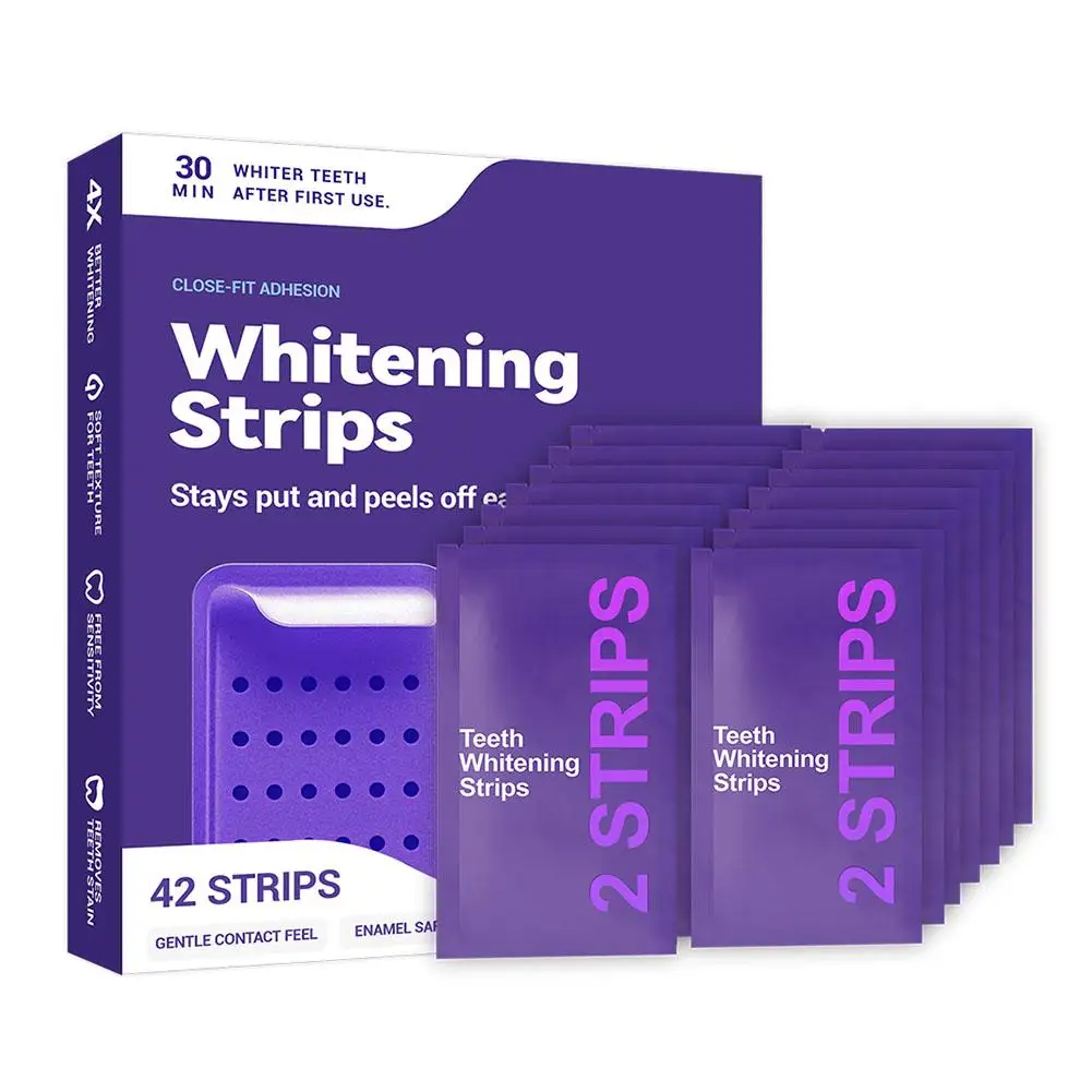 Purple Teeth Whitening Strips Stain Removal Deep Cleaning Fresh Breath Gentle Formula Enamel Safe Easy Use 15 30 Minutes Daily
Purple Teeth Whitening Strips Stain Removal Deep Cleaning Fresh Breath Gentle Formula Enamel Safe Easy Use 15 30 Minutes Daily