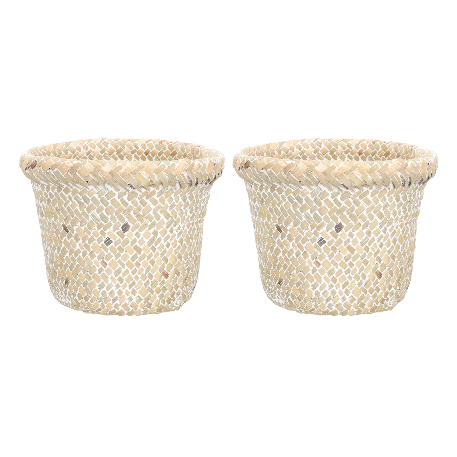 2 Pcs Woven Trash Can Multi-function Waste Basket Storage Seaweed Desk Simple Bucket Desktop Office Bins
2 Pcs Woven Trash Can Multi-function Waste Basket Storage Seaweed Desk Simple Bucket Desktop Office Bins