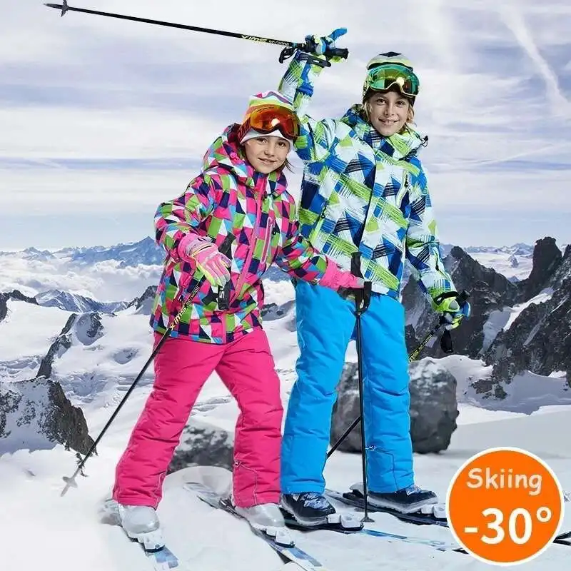 -30 Children clothing Set Ski Suit Set Boys Girs Kids clothes Winter Jacket Snowboard Waterproof Skiing Teen Costume Snowsuit
-30 Children clothing Set Ski Suit Set Boys Girs Kids clothes Winter Jacket Snowboard Waterproof Skiing Teen Costume Snowsuit