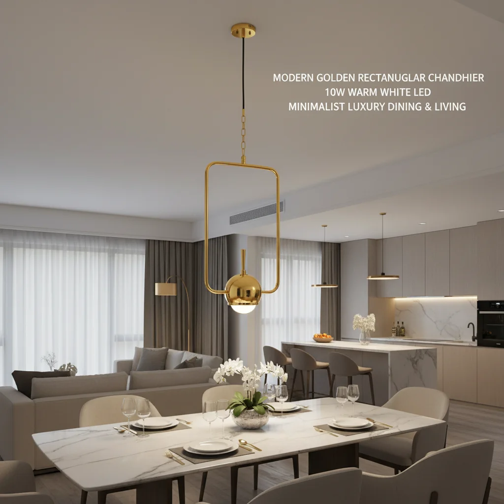 Modern Gold Rectangle Pendant Light 40x20cm, 10W Warm White LED Adjustable Height Ceiling Lamp for Dining Room Kitchen Living Room, 3.3ft Hanging Chain, 2800-3200K
Modern Gold Rectangle Pendant Light 40x20cm, 10W Warm White LED Adjustable Height Ceiling Lamp for Dining Room Kitchen Living Room, 3.3ft Hanging Chain, 2800-3200K