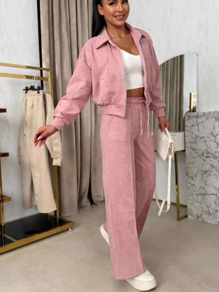 Pants Set Women Two Piece Sets Matching Sets Y2k Streetwear Zipper Coats Long Pants Elastic Waist Sportswear Tracksuit Jogger
Pants Set Women Two Piece Sets Matching Sets Y2k Streetwear Zipper Coats Long Pants Elastic Waist Sportswear Tracksuit Jogger