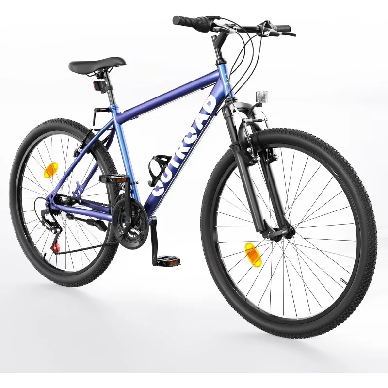 26 inch Mountain Bike w/ 21 Speeds Lightweight Cycling Bicycles,Dual Disc/V Brake,Metal Frame Bicycle,Racing Bike,Road Bike,Blue
26 inch Mountain Bike w/ 21 Speeds Lightweight Cycling Bicycles,Dual Disc/V Brake,Metal Frame Bicycle,Racing Bike,Road Bike,Blue