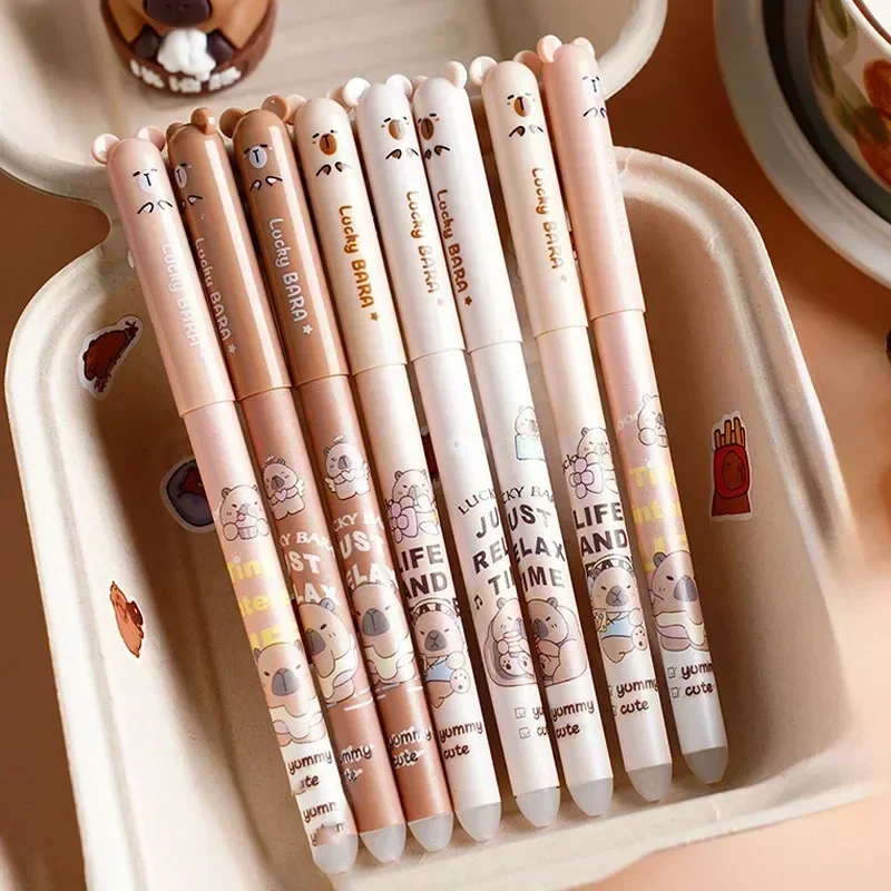 4/26/56pcs Set Creative Brown Bear Pufferfish Erasable Pen, 0.5mm Blue/Black Ink Refill-Smooth Writing Pen Body Anti Slip Design
4/26/56pcs Set Creative Brown Bear Pufferfish Erasable Pen, 0.5mm Blue/Black Ink Refill-Smooth Writing Pen Body Anti Slip Design