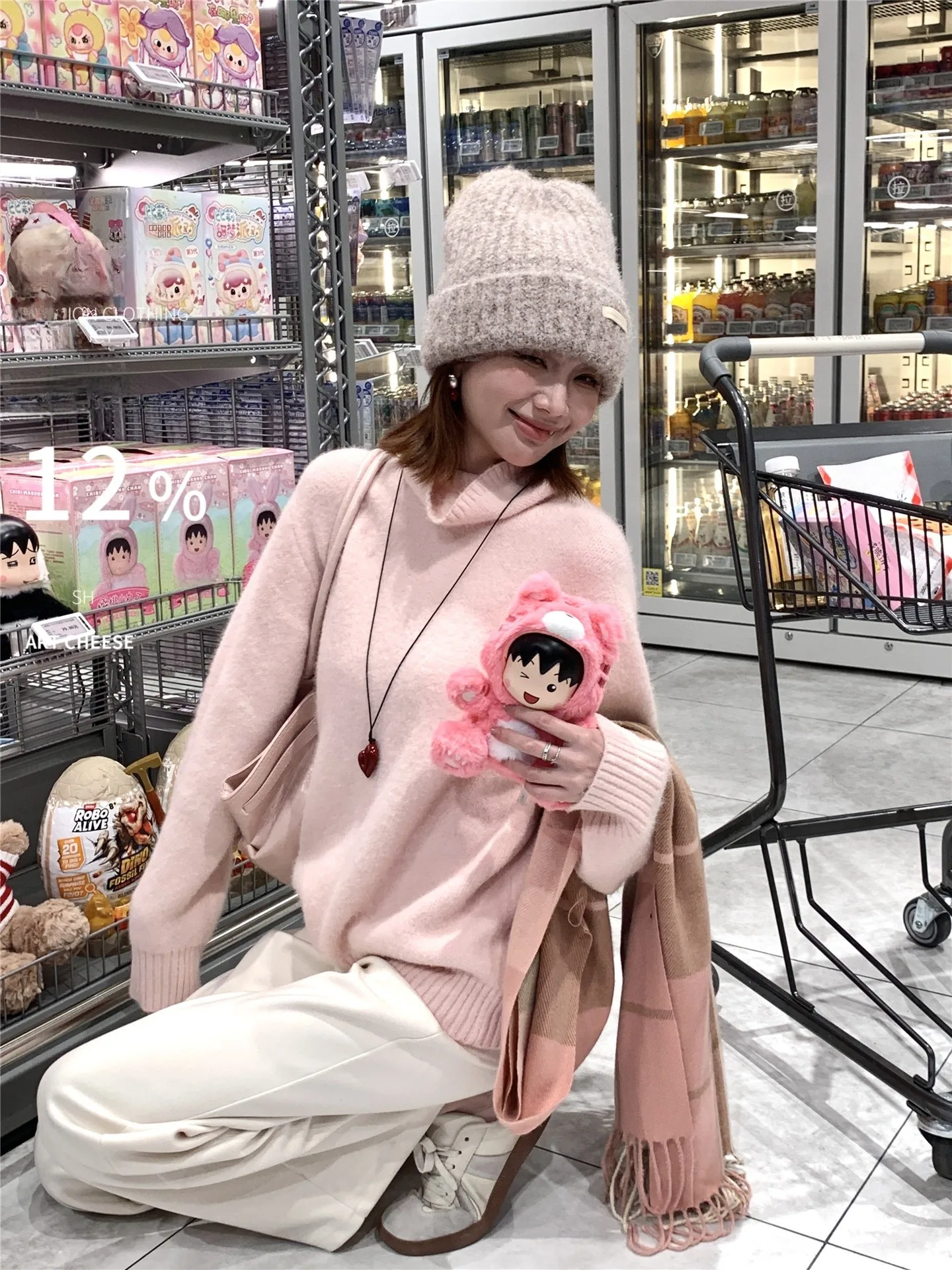 Осенне-зимний женский свитер с высоким воротом из кроличьего меха, свободный крой, удобный, универсальный, модный, для повседневной носки, теплый, согревающий
Осенне-зимний женский свитер с высоким воротом из кроличьего меха, свободный крой, удобный, универсальный, модный, для повседневной носки, теплый, согревающий