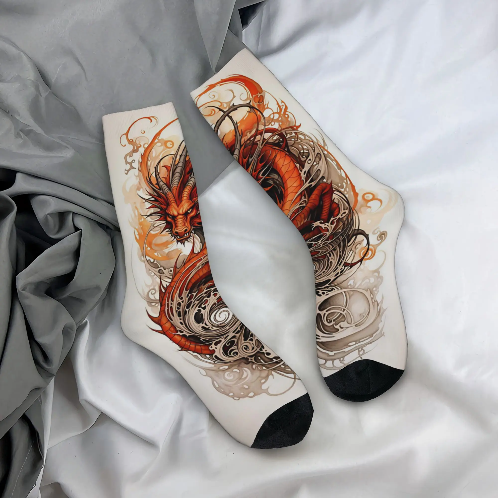 Dragon Pattern Socks Trendy Stockings Men Soft Outdoor Sports Socks Winter Printed Non Skid Socks
Dragon Pattern Socks Trendy Stockings Men Soft Outdoor Sports Socks Winter Printed Non Skid Socks