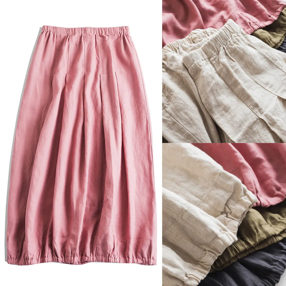 Dave&di Linen Flower Bud Skirt Casual Comfortable Literary Lantern Skirt Long Skirt Skirt Woman Clothing Faldas Skirts
Dave&di Linen Flower Bud Skirt Casual Comfortable Literary Lantern Skirt Long Skirt Skirt Woman Clothing Faldas Skirts