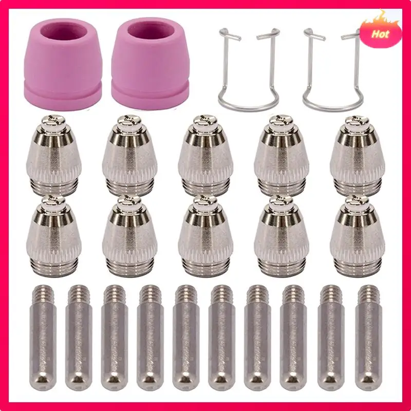 24 PCS Plasma Cutter Cutting Torch Tip Nozzles Consumables Kit SG-55 AG-60 WSD-60
24 PCS Plasma Cutter Cutting Torch Tip Nozzles Consumables Kit SG-55 AG-60 WSD-60