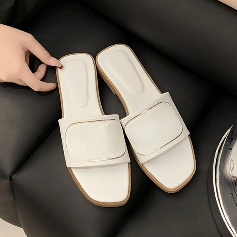 Spring Summer New Women's Genuine Leather Square Toe Flat Slides Classic Single Strap Sandals Non-Slip Outdoor Slippers All-Matching Minimalist Luxury Coastal Grandmother Style Shoes Lightweight Cushion Insole Arch Support for Women Girls Pool Beach Party
Spring Summer New Women's Genuine Leather Square Toe Flat Slides Classic Single Strap Sandals Non-Slip Outdoor Slippers All-Matching Minimalist Luxury Coastal Grandmother Style Shoes Lightweight Cushion Insole Arch Support for Women Girls Pool Beach Party