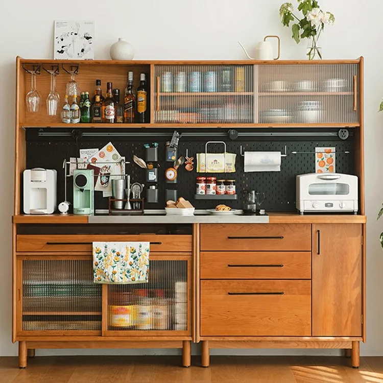 Cherry wood dining side solid wood storage hole board cabinet multi-functional high Nordic simple modern locker
Cherry wood dining side solid wood storage hole board cabinet multi-functional high Nordic simple modern locker