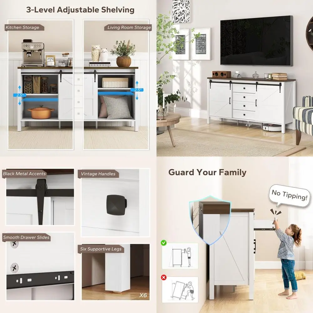 Буфет-сервант 59 с толстым верхом, кофейной зоной, раздвижными дверцами, регулируемыми полками, цвет состаренный белый
Буфет-сервант 59 с толстым верхом, кофейной зоной, раздвижными дверцами, регулируемыми полками, цвет состаренный белый