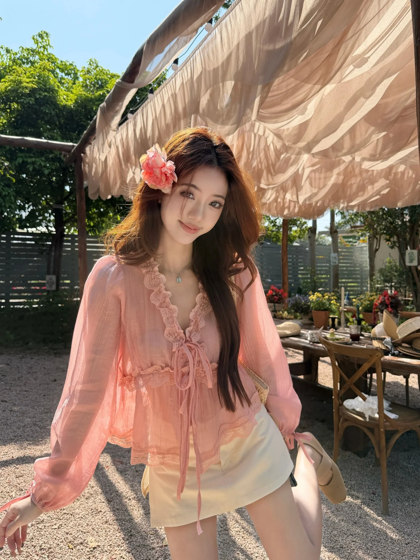 Kumikumi Gentle Wind Pink Thin Long Sleeve Shirt Women's Spring New Loose Slimming Top Lace Snowflake Pattern Breathable
Kumikumi Gentle Wind Pink Thin Long Sleeve Shirt Women's Spring New Loose Slimming Top Lace Snowflake Pattern Breathable