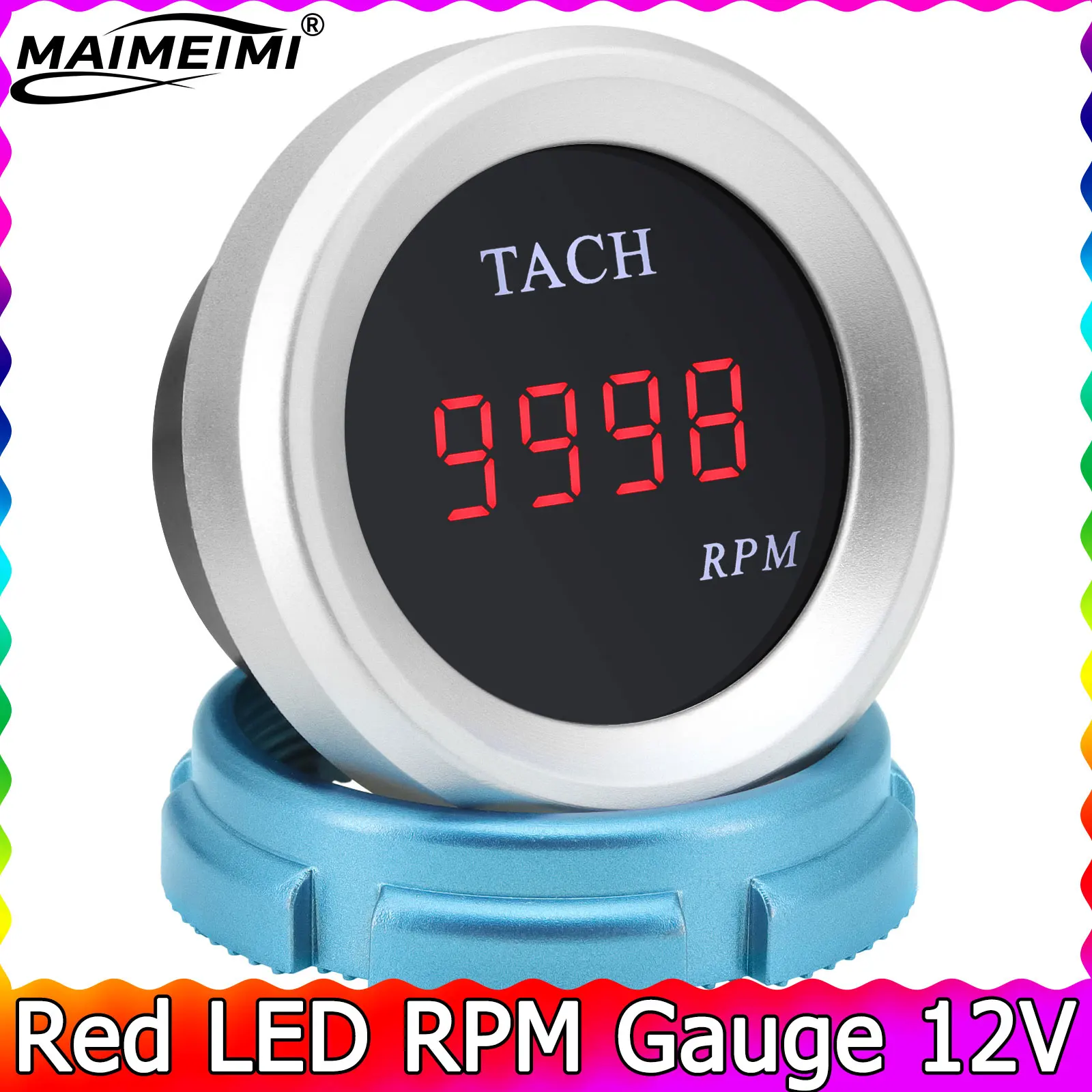 Тахометр 50 мм для грузовика, автомобиля, лодки, тахометр, красный светодиодный датчик оборотов, автомобильный датчик, цилиндры, аксессуары
Тахометр 50 мм для грузовика, автомобиля, лодки, тахометр, красный светодиодный датчик оборотов, автомобильный датчик, цилиндры, аксессуары