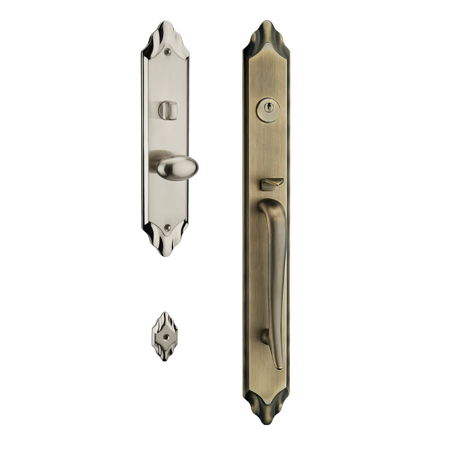 Double door Nordic simple wooden lock villa opposite door lock gold
Double door Nordic simple wooden lock villa opposite door lock gold