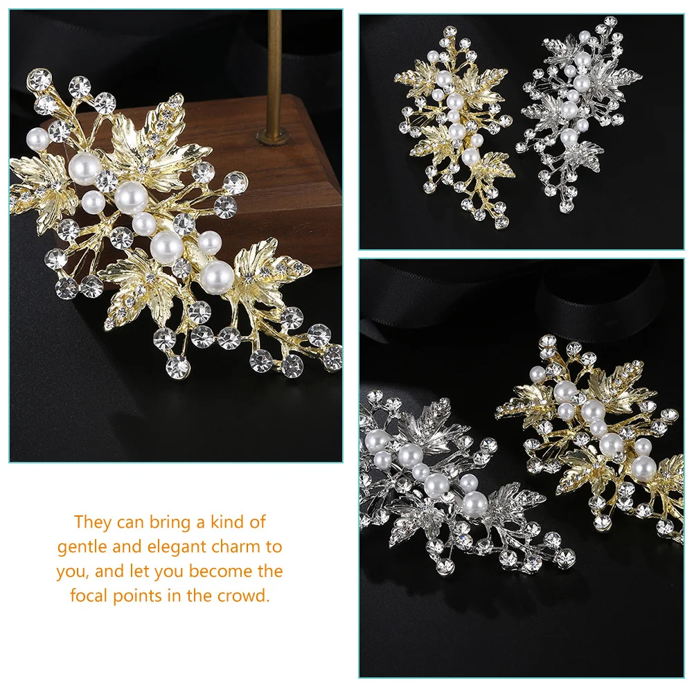 2Pcs Rhinestone Hair Clips Pearl Hairpins Bridal Leaf Design Wedding Accessories Women Elegant Bridesmaid Headpiece
2Pcs Rhinestone Hair Clips Pearl Hairpins Bridal Leaf Design Wedding Accessories Women Elegant Bridesmaid Headpiece