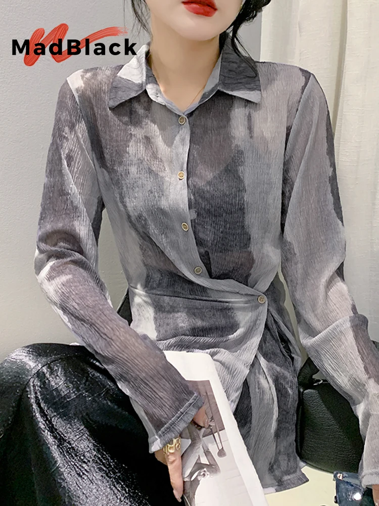 MadBlack-Women's European Shirt, Sexy Polo-Neck Print Button Top, Fashion Long Sleeve Loose Blouse, 2025 Spring Summer T51316CC
MadBlack-Women's European Shirt, Sexy Polo-Neck Print Button Top, Fashion Long Sleeve Loose Blouse, 2025 Spring Summer T51316CC