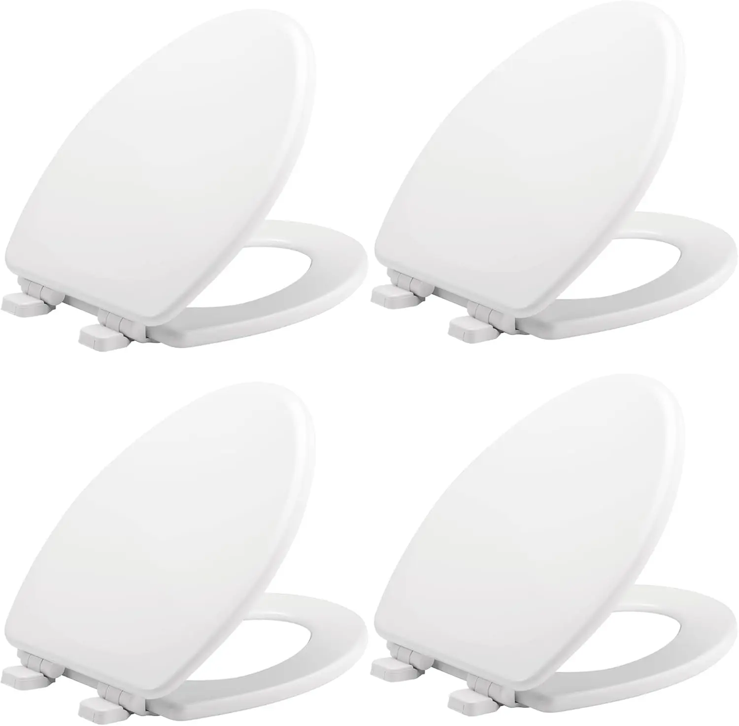Slow Close Elongated Toilet Seat, Heavy Duty Wood, Easy Install, White, 4-Pack
Slow Close Elongated Toilet Seat, Heavy Duty Wood, Easy Install, White, 4-Pack