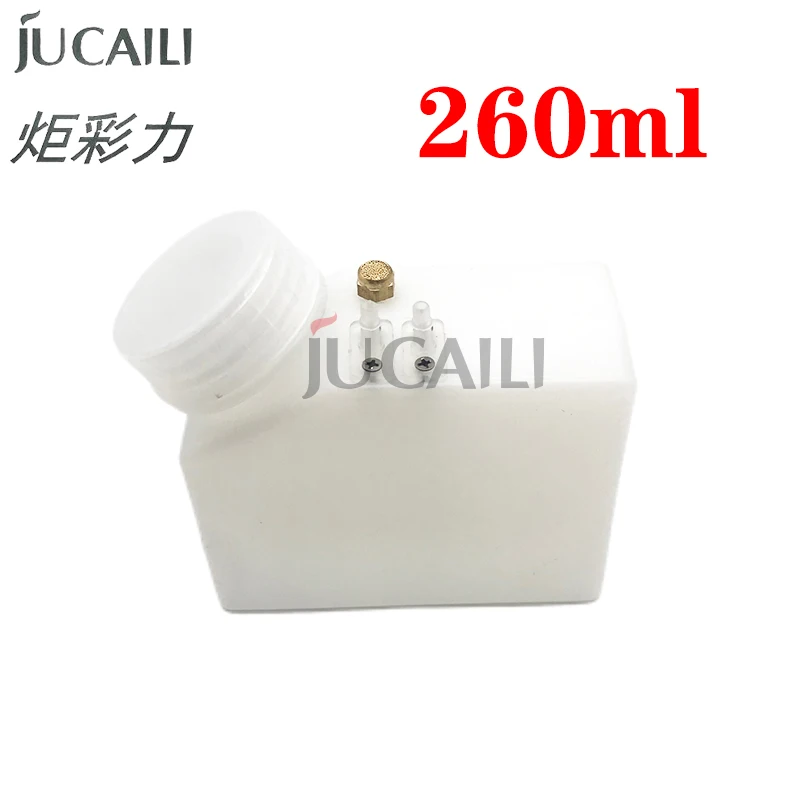 Чернильный резервуар Jucaili 260 мл, чернильный картридж DTF с глушителем для небольшого DTF A3 L1800, чернильный резервуар для принтера оптом
Чернильный резервуар Jucaili 260 мл, чернильный картридж DTF с глушителем для небольшого DTF A3 L1800, чернильный резервуар для принтера оптом