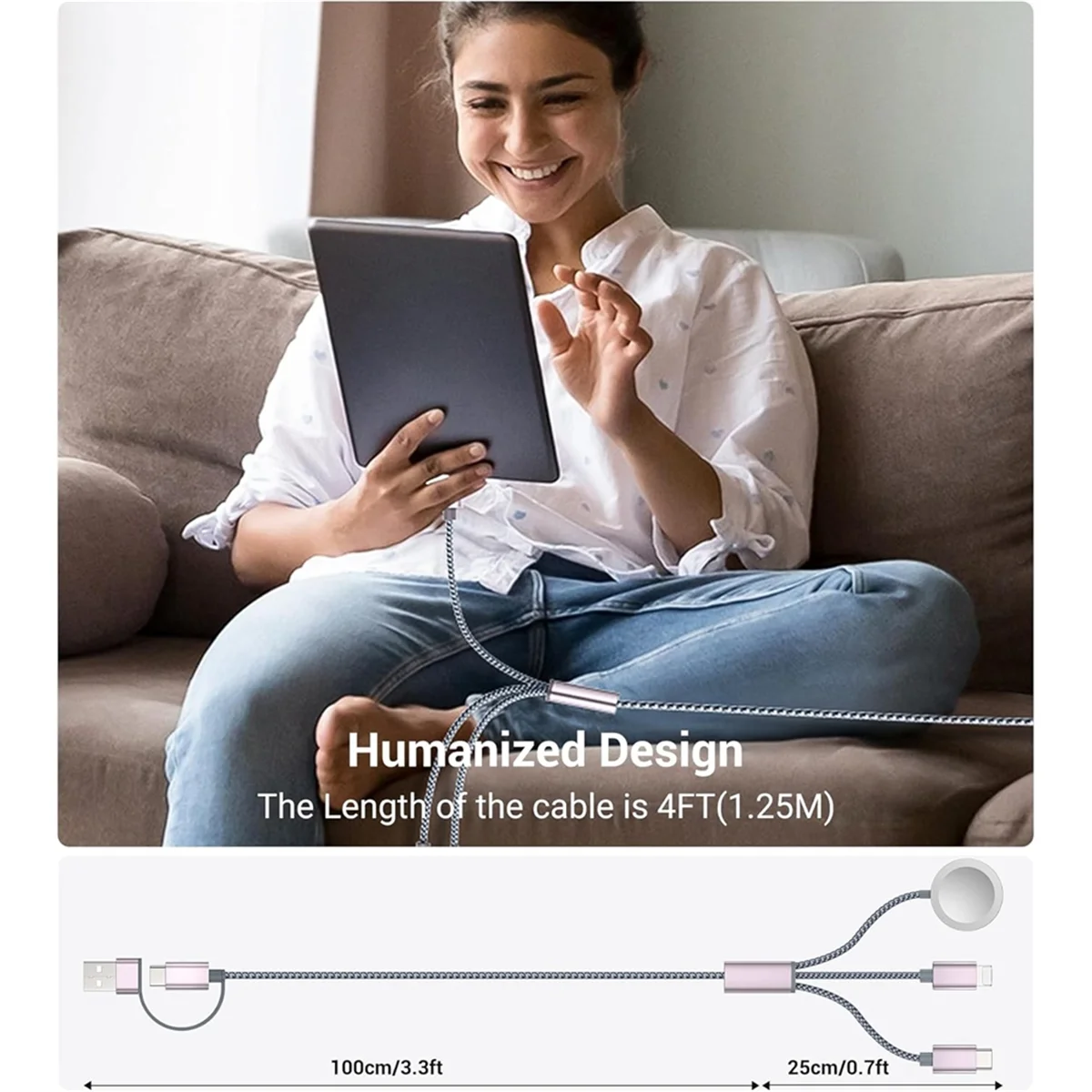 2025+3in2 USB C Cable for Watch Charger/ Charger/for Interface Multi Charging Cable Cord Camping Essentials
2025+3in2 USB C Cable for Watch Charger/ Charger/for Interface Multi Charging Cable Cord Camping Essentials