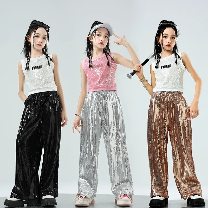 Girls Hip Hop Dance Costume Jazz Dance Sequin Vest Pants Modern Performance Clothing Kids Hiphop Stage Competition Wear BL13672
Girls Hip Hop Dance Costume Jazz Dance Sequin Vest Pants Modern Performance Clothing Kids Hiphop Stage Competition Wear BL13672